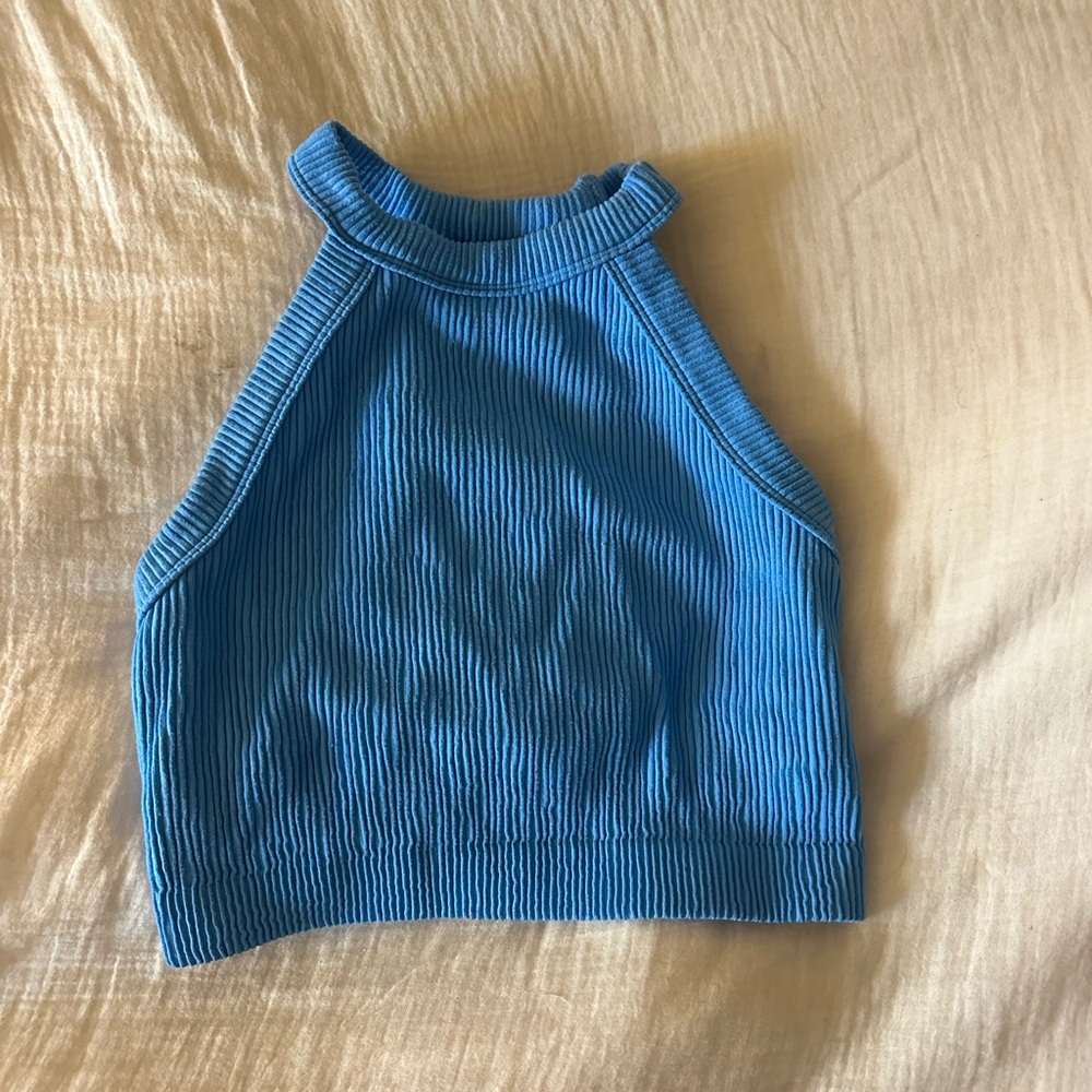 Aerie Blue Ribbed Tank Top